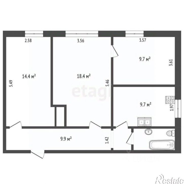 3-комн квартира ул Холмогорская, 35 2,  д. 35 2,  к. 2