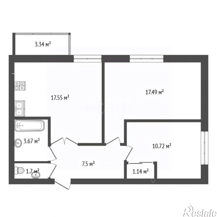 2-комн квартира ул Урицкого, 2,  д. 2