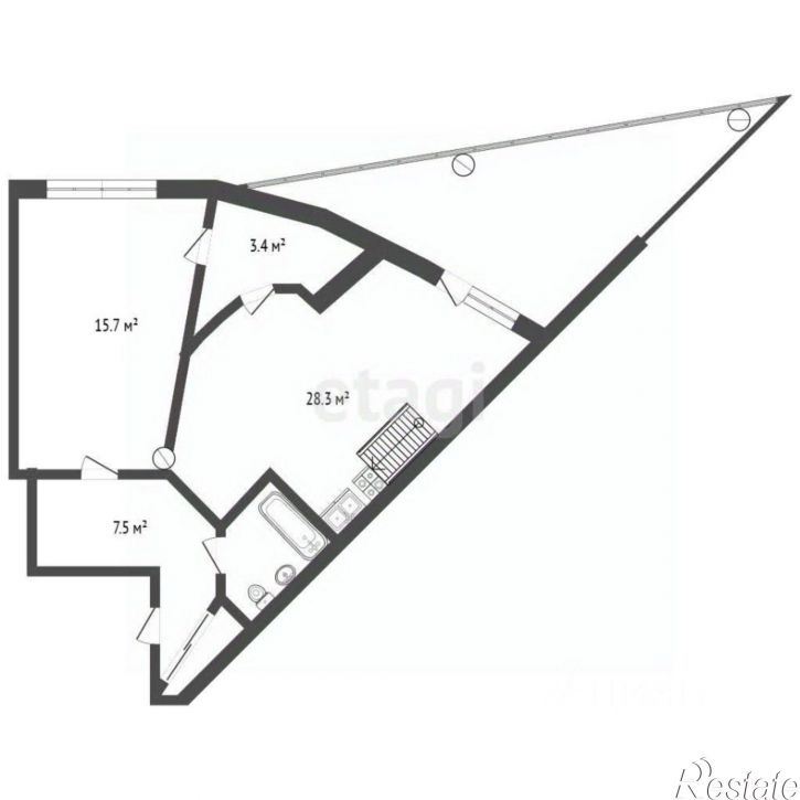 2-комн квартира ул Поморская, 39,  д. 39