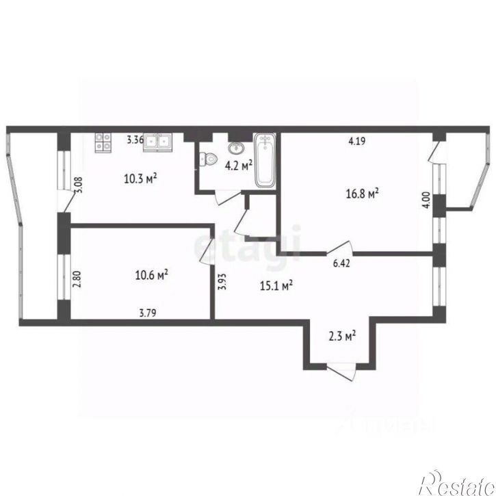 2-комн квартира проспект Обводный Канал, 9 к3,  д. 9 к3