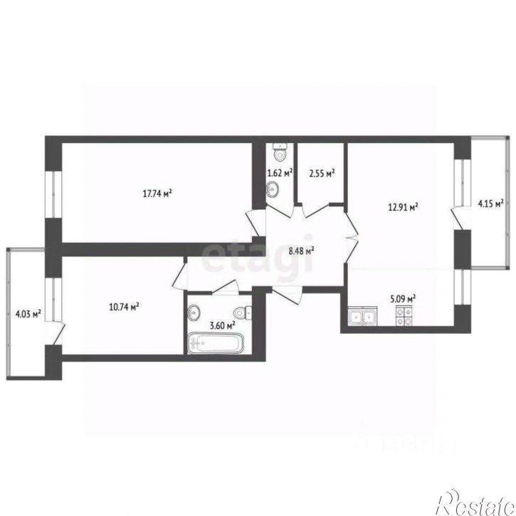 3-комн квартира ул Рейдовая, 21 1,  д. 21 1,  к. 1