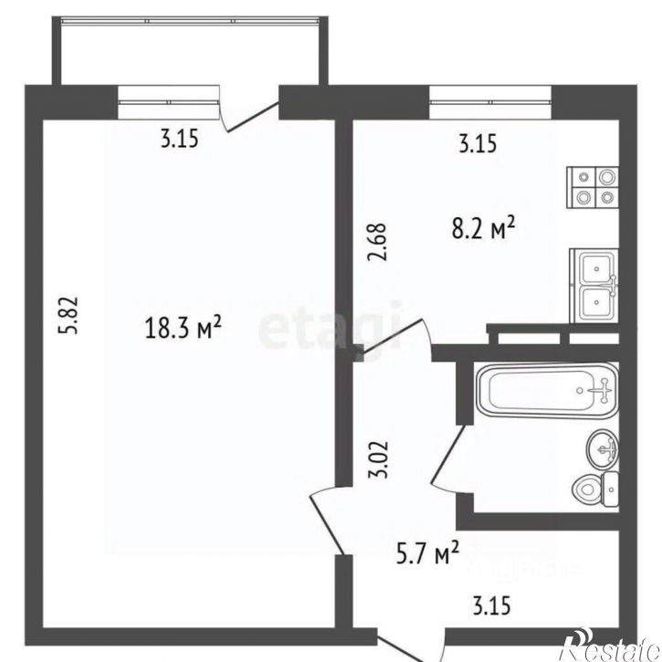 1-комн квартира ул Прокопия Галушина, 23 1,  д. 23 1,  к. 1