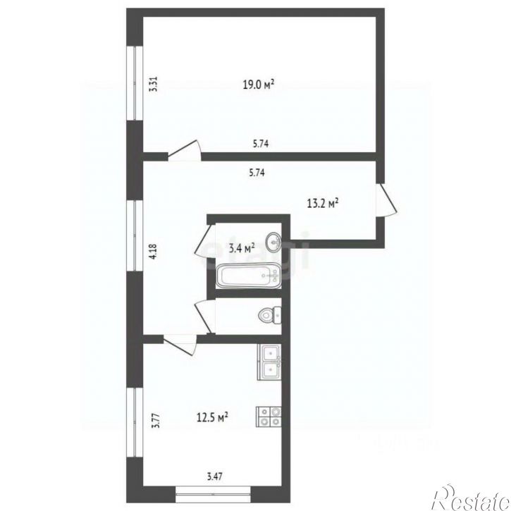 1-комн квартира