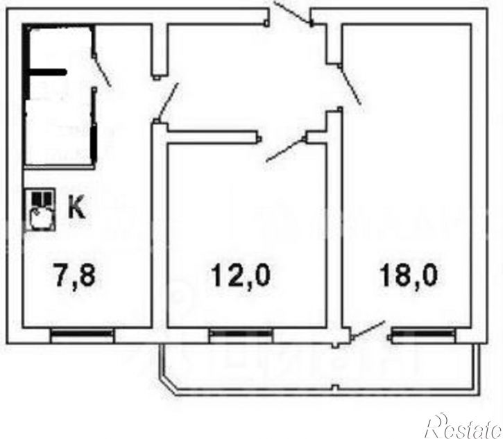 2-комн квартира пр-кт Дзержинского, 1,  д. 1
