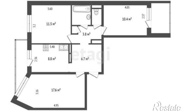 3-комн квартира улица Ильича, 2 к1,  д. 2 к1