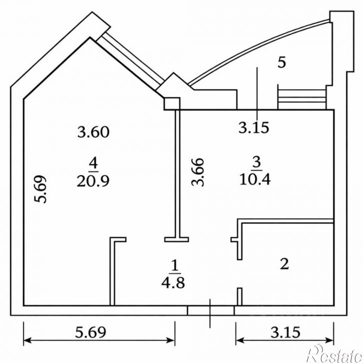 1-комн квартира пр-кт Обводный канал, 29,  д. 29