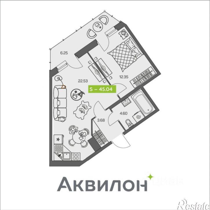 1-комн квартира в новом доме улица Валявкина, 38 к2,  д. 38 к2