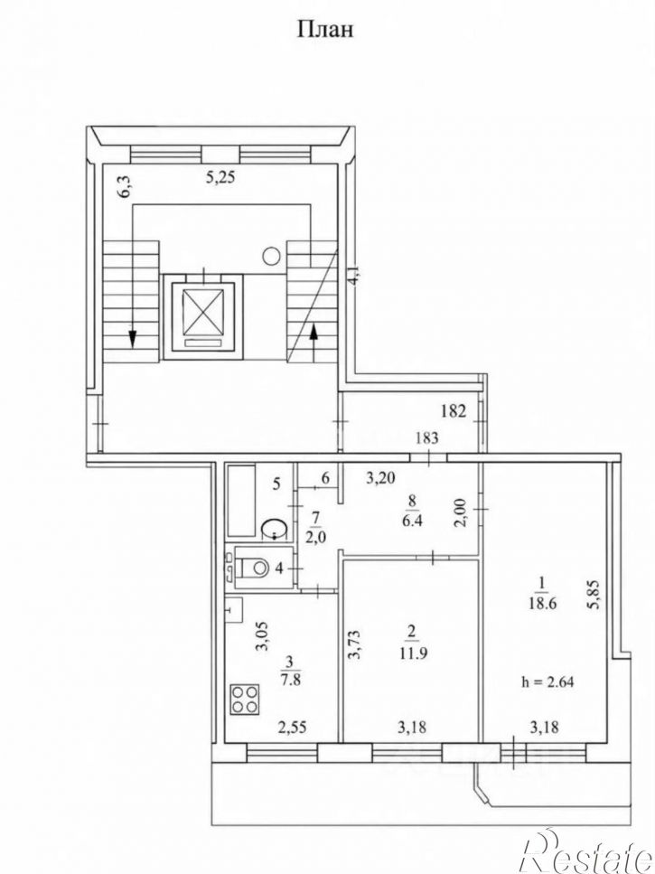 2-комн квартира улица Фёдора Абрамова, 5 к1,  д. 5 к1