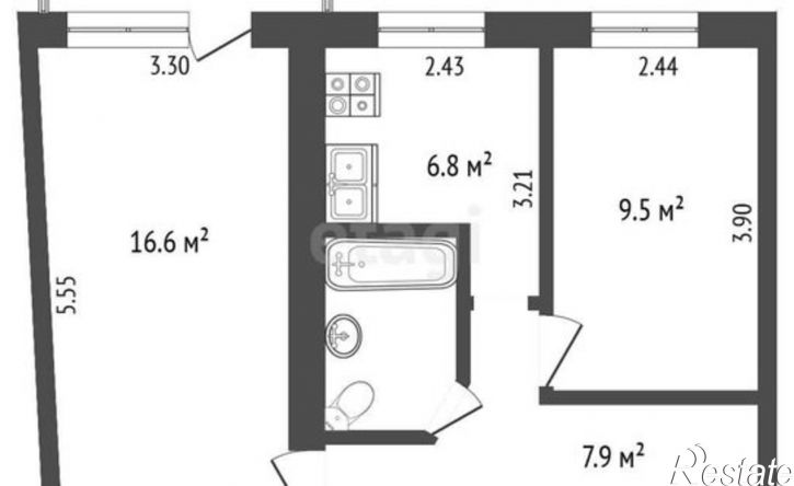 2-комн квартира ул Мусинского, 15,  д. 15