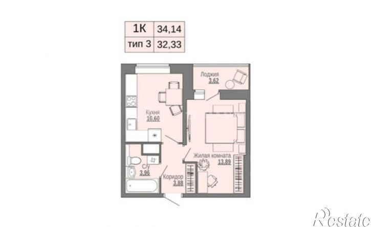 1-комн квартира Красноармейская улица, 11 к1,  д. 11 к1