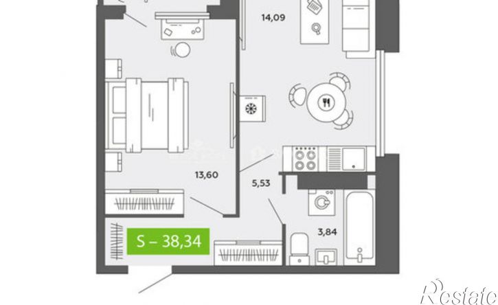 1-комн квартира пр-кт Обводный канал, 45,  д. 45