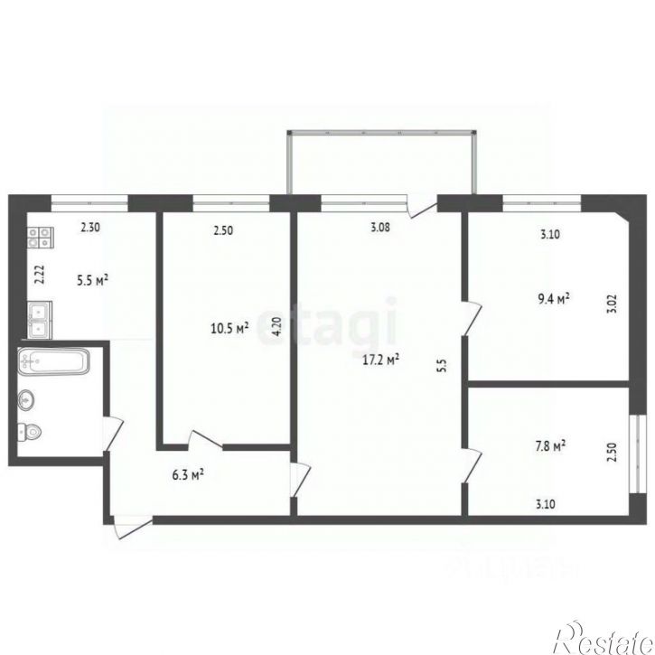 4-комн квартира ул Воскресенская, 97 1,  д. 97 1,  к. 1