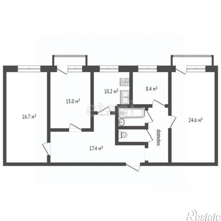 4-комн квартира ул Воронина В.И., 30 2,  д. 30 2,  к. 2