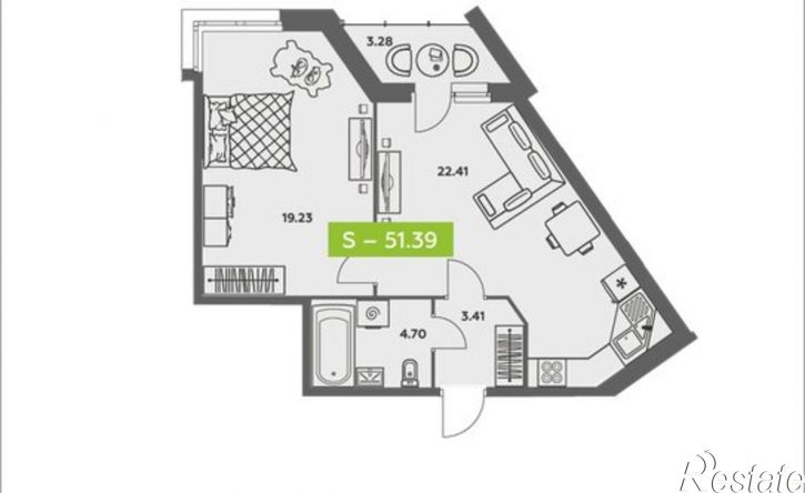 1-комн квартира в новом доме ул Валявкина, 34,  д. 34