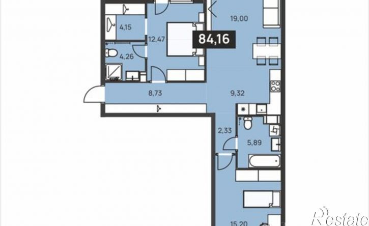 3-комн квартира в новом доме ул Карпогорская, 12 2,  д. 12 2,  к. 2