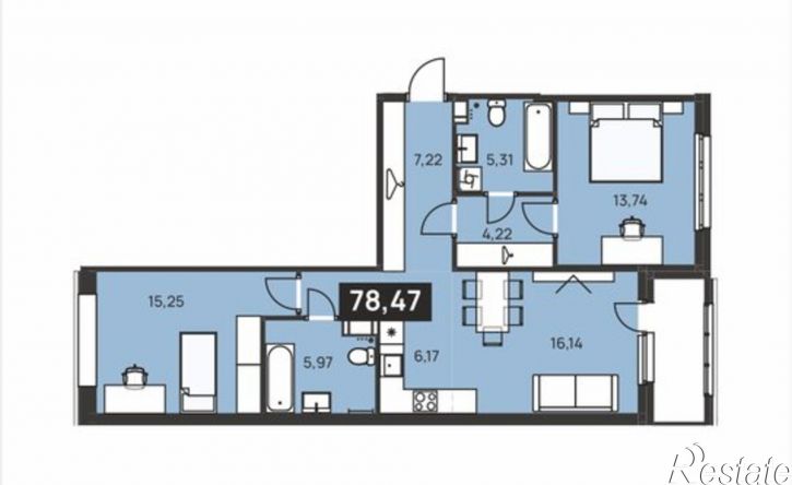 3-комн квартира в новом доме ул Карпогорская, 12 2,  д. 12 2,  к. 2