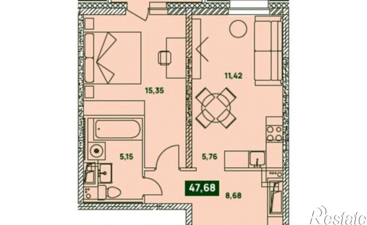 2-комн квартира в новом доме ул Урицкого, 35,  д. 35