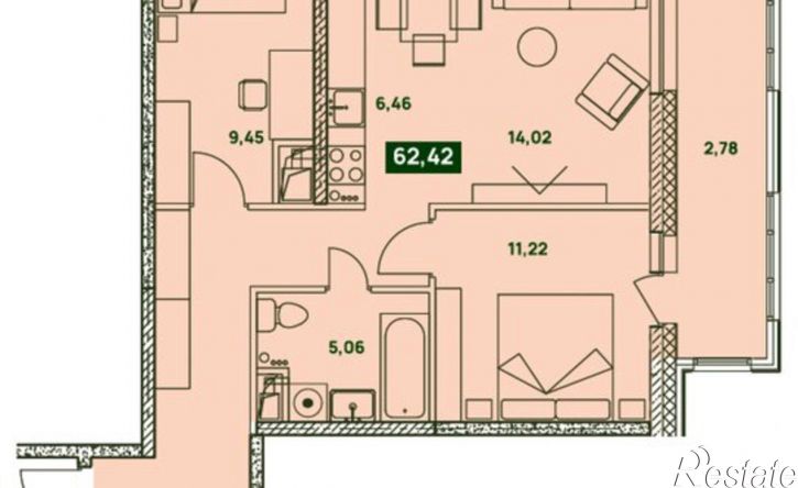3-комн квартира в новом доме ул Урицкого, 35,  д. 35