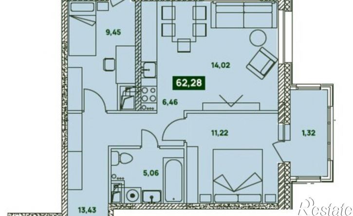 3-комн квартира в новом доме ул Урицкого, 35,  д. 35