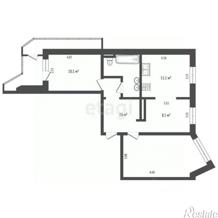 2-комн квартира улица Прокопия Галушина, 24 к1,  д. 24 к1