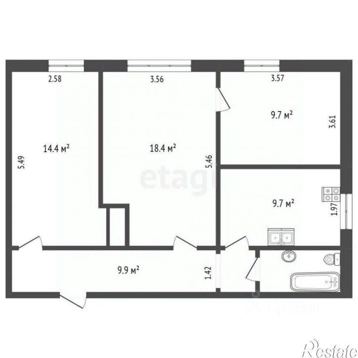 3-комн квартира ул Холмогорская, 35 2,  д. 35 2,  к. 2