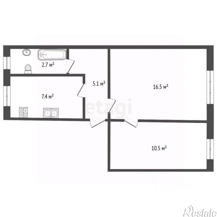 2-комн квартира улица Горького, 10,  д. 10
