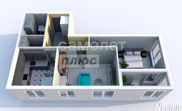 2-комн квартира Ленинградский пр-кт, 40 3,  д. 40 3,  к. 3