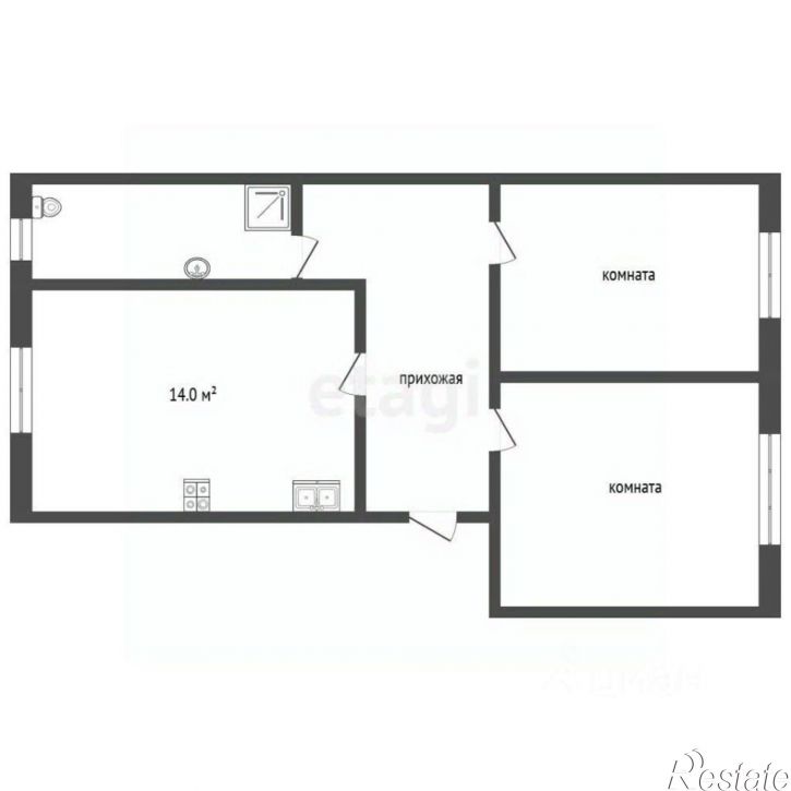 2-комн квартира ул Центральная, 33,  д. 33