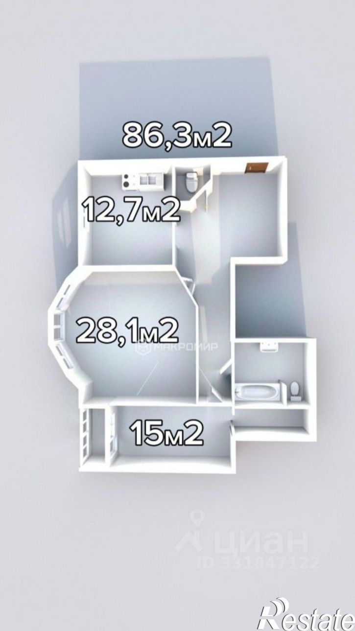 2-комн квартира пр-кт Советских космонавтов, 52 1,  д. 52 1,  к. 1