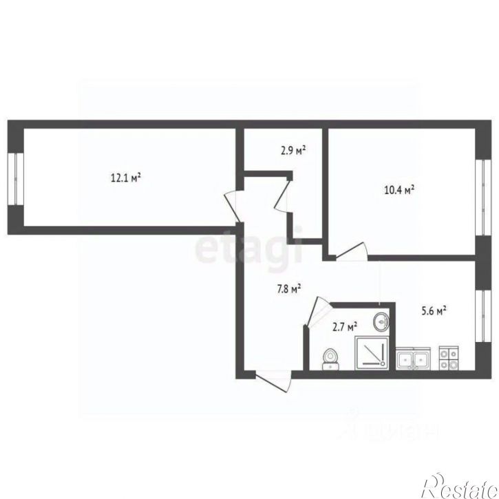 2-комн квартира Троицкий пр-кт, 157,  д. 157