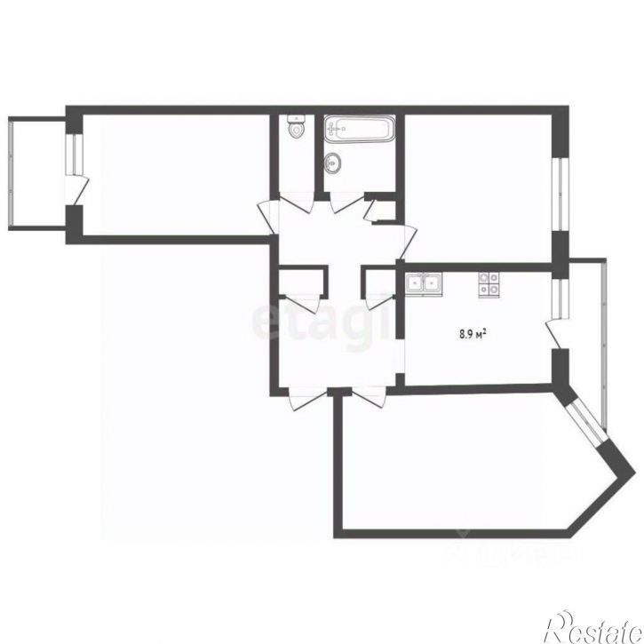 3-комн квартира пр-кт Дзержинского, 25,  д. 25