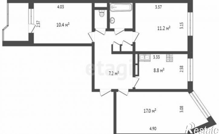 3-комн квартира ул Адмиралтейская, 7,  д. 7