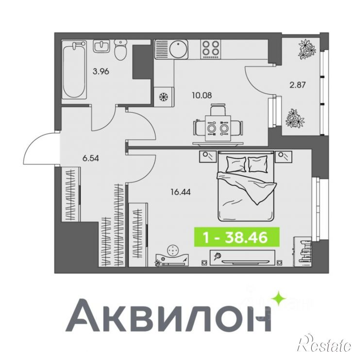 1-комн квартира в новом доме улица Володарского, 45,  д. 45