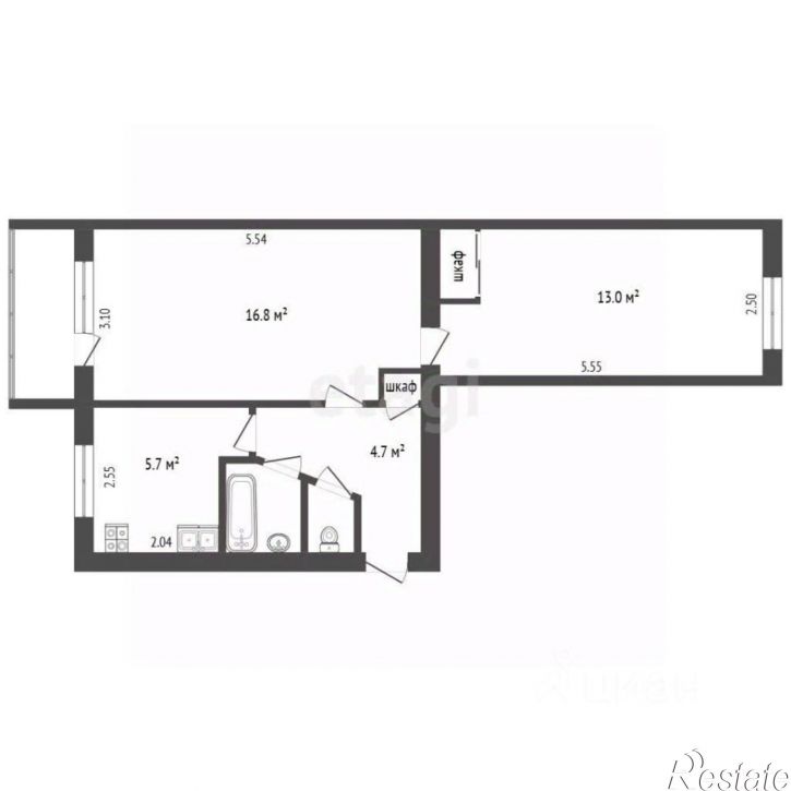 2-комн квартира ул Кирпичного завода, 23,  д. 23