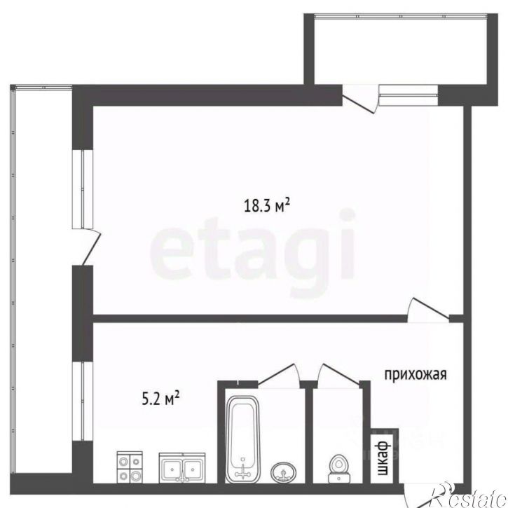 1-комн квартира Новгородский пр-кт, 164,  д. 164