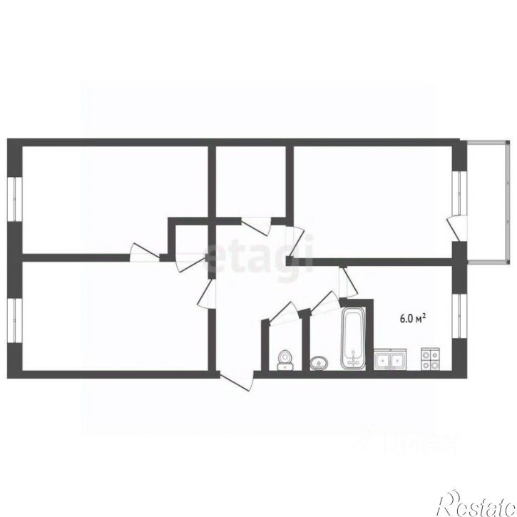 3-комн квартира ул Садовая, 9,  д. 9