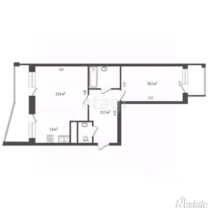 2-комн квартира ул Поморская, 26,  д. 26