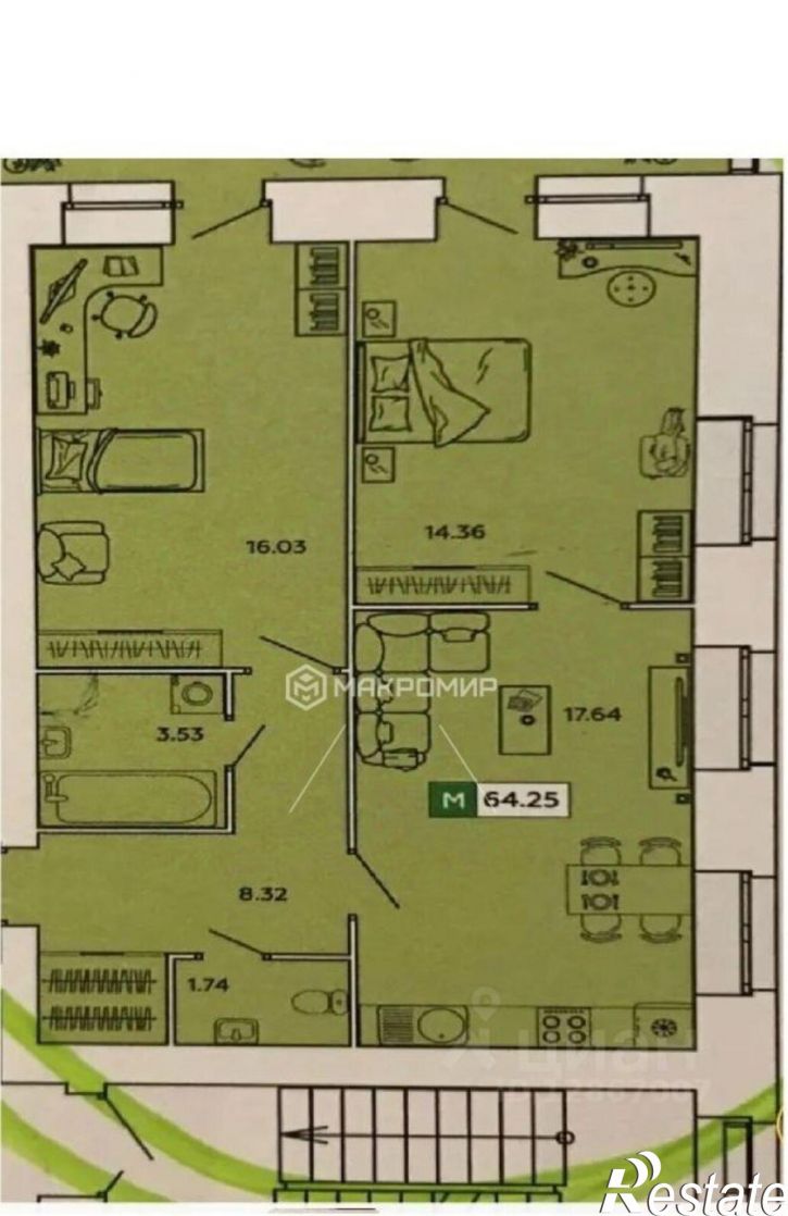 3-комн квартира ул Урицкого, 6 1,  д. 6 1,  к. 1