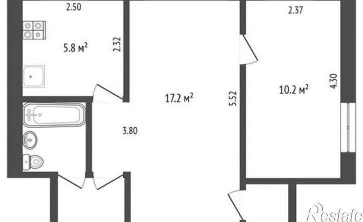 2-комн квартира Троицкий пр-кт, 121 3,  д. 121 3,  к. 3