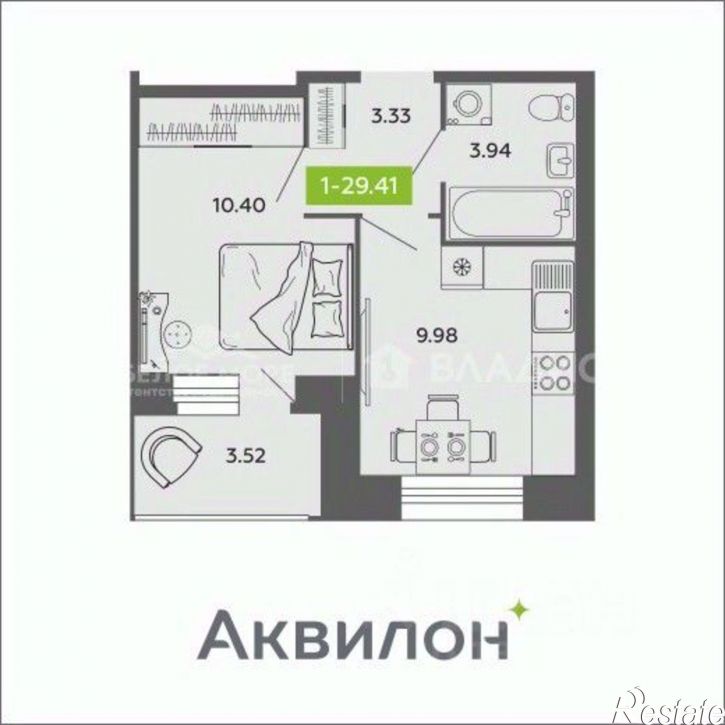 1-комн квартира ул Нагорная, 1 1,  д. 1 1,  к. 1