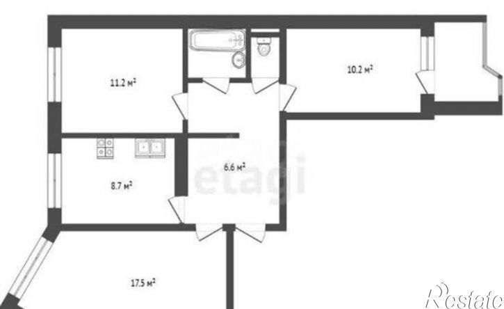 3-комн квартира ул Северодвинская, 11,  д. 11