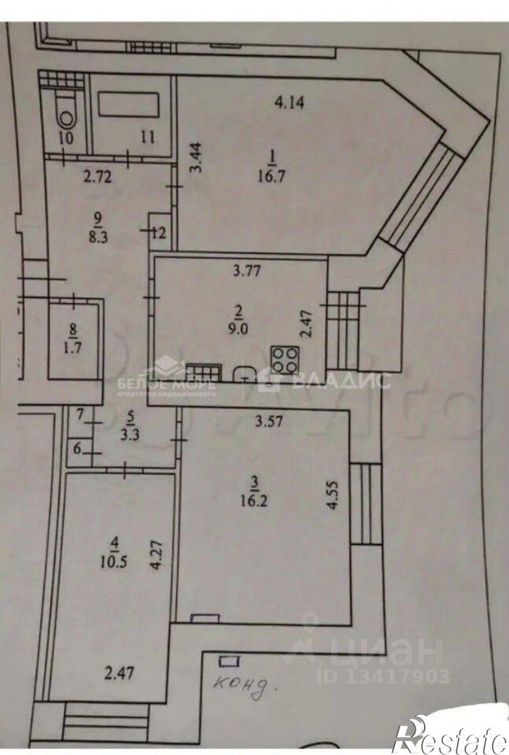 3-комн квартира ул Воскресенская, 75 1,  д. 75 1,  к. 1