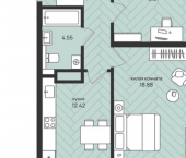 2-комн, 61 кв м, этаж 2/16 улица Ленина, 21к8