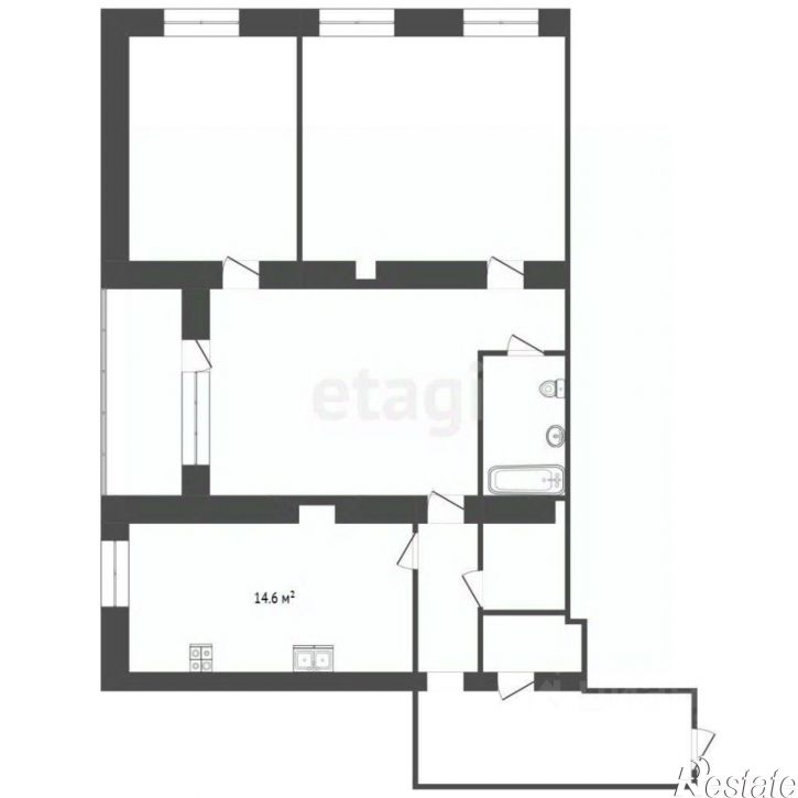 3-комн квартира ул Полярная, 6,  д. 6