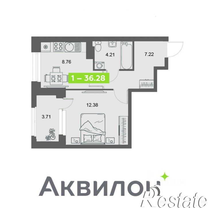 1-комн квартира в новом доме улица Логинова, 68,  д. 68