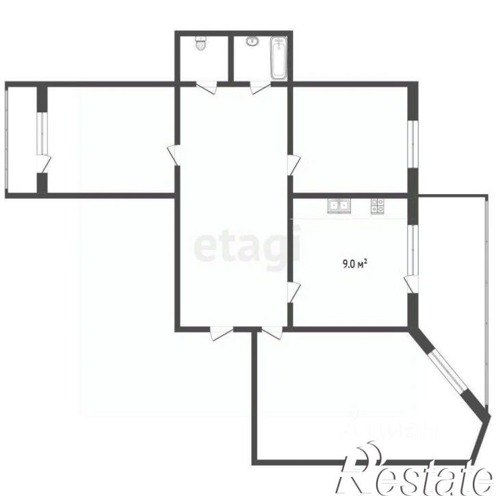 3-комн квартира улица Логинова, 23 к1,  д. 23 к1