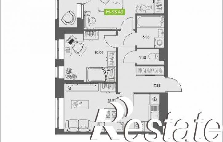 2-комн квартира Ленинградский проспект, 28,  д. 28