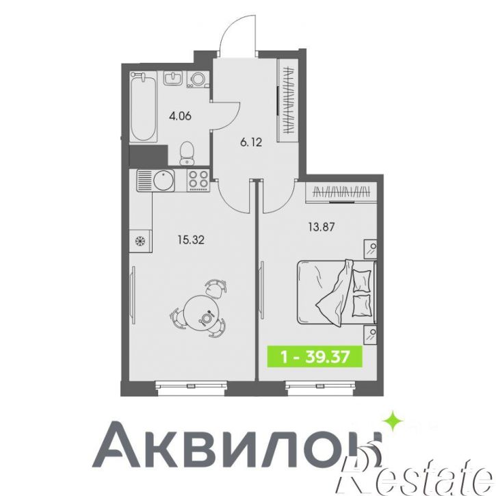 1-комн квартира в новом доме улица Володарского, 36 к1,  д. 36 к1