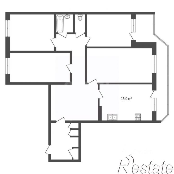 4-комн квартира улица Гайдара, 54 к1,  д. 54 к1