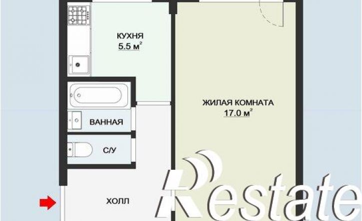 1-комн квартира Московский проспект, 43 к1,  д. 43 к1